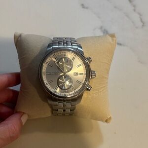 Invicta Silver Tone Chronograph Watch